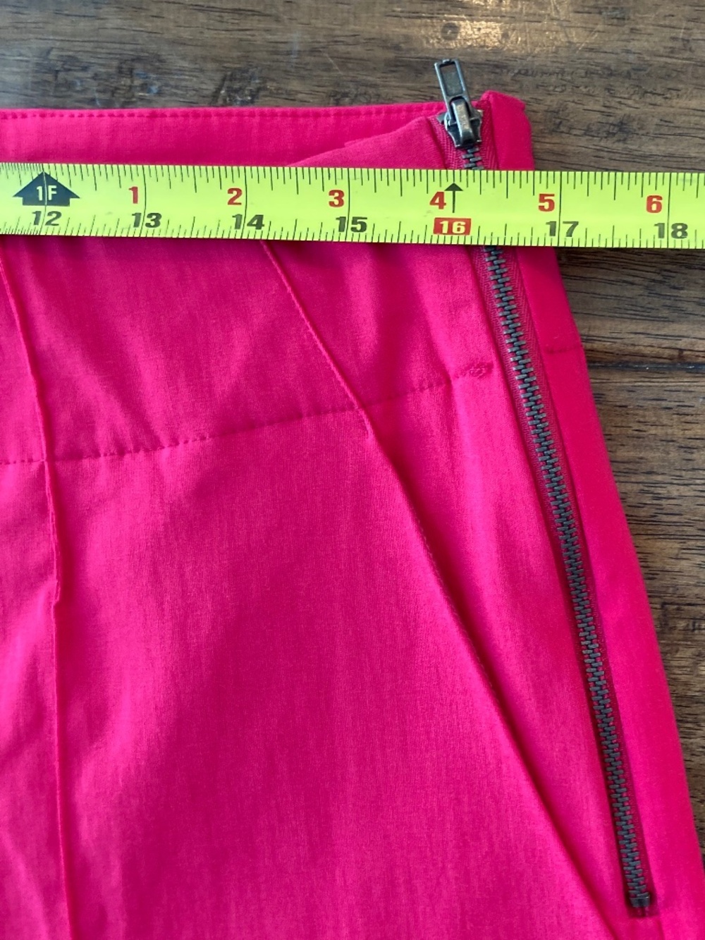Anthropologie Maeve Wide Leg Pants Womens 14 Stretch Side Zip Hot Pink - Picture 6 of 9